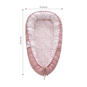 img 2 attached to 👶 Rain Baby Lounger - Portable Newborn Nest Bed with Elegant Fabric, Adjustable for Bassinet and Crib - Soft Breathable Baby Lounger, Perfect Newborn Shower Gift