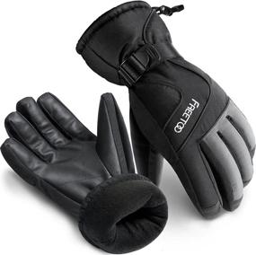 img 4 attached to 🧤 Ultimate Waterproof Men Ski Gloves: Wrist Leash, Windproof & Warm for Winter Sports - Skiing, Snowboarding, Snowmobiling, Shoveling Snow!