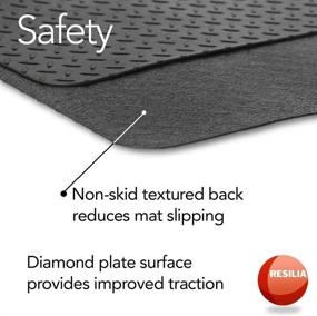 img 1 attached to 🚗 RESILIA Garage Mat: Stain Prevention with Decorative Embossed Diamond Plate Pattern - Green, 3ft x 4ft