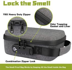 img 2 attached to 2021 OZCHIN Hard Shell Bag with Combination Lock - Odor-Proof Travel Container - Protective Carrying Storage Bag