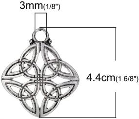 img 1 attached to 🔱 JGFinds Celtic Knot Charms for Jewelry Making, Antiqued Silver Tone, 20 Pack (5 of Each) - Enhanced SEO