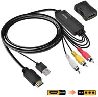 digitblue hdmi to rca converter cable - 1080p av video audio adapter, pal/ntsc support, compatible with amazon fire stick, roku, chromecast, pc, laptop, hdtv, dvd, ps3, ps4, xbox, and more logo