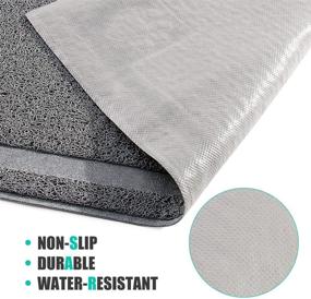 img 1 attached to 🐱 Vonbarque Cat Litter Mat: Easy Clean, Scatter Control, and Waterproof Layer for Effective Cat Litter Trapping - XL Size