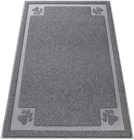 img 4 attached to 🐱 Vonbarque Cat Litter Mat: Easy Clean, Scatter Control, and Waterproof Layer for Effective Cat Litter Trapping - XL Size