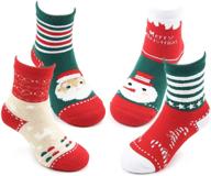 🧦 winter thermal cotton crew socks for boys and girls - kids' warm christmas socks логотип