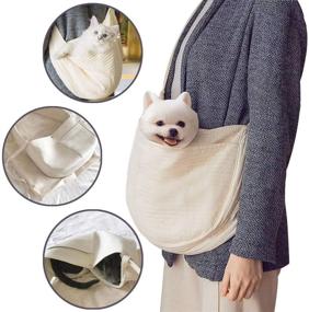 img 3 attached to 🐶 Hawyoung Pet Dog Sling Carrier: Breathable Puppy Travel Bag with Pocket for Small to Medium Dogs and Cats – Ideal for Outdoor Adventures!