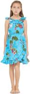 🌺 hawaiian santa ruffle dress: festive girls' clothing for christmas celebrations! logo