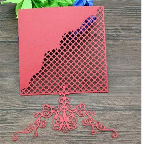 img 2 attached to 🌸 Metal Die Cuts: Grid Background Square Frame and Flower Frame with Net Lace Border Edge Cutting Dies - DIY Scrapbooking Album Decoration and Card Making Stencils for Embossing Paper