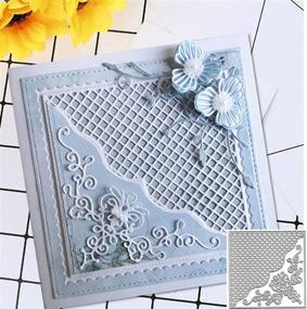 img 4 attached to 🌸 Metal Die Cuts: Grid Background Square Frame and Flower Frame with Net Lace Border Edge Cutting Dies - DIY Scrapbooking Album Decoration and Card Making Stencils for Embossing Paper