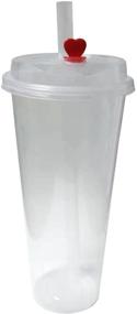 img 4 attached to 🥤 100-Pack of 16 oz Plastic Cups with Lids