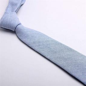 img 2 attached to Галстук скинни из хлопка Mumusung Chambray