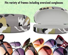 img 1 attached to 🕶️ Eyeglass Clamshell: Protective Case for Glasses and Sunglasses with Camo Design