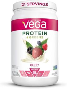 img 4 attached to 🌱 Веганский белковый порошок Vega Protein and Greens ягода: растительные протеины, низкое содержание углеводов, подходит для кето-диеты (1,3 фунта)