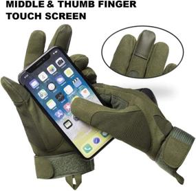 img 2 attached to KONCEPPT Tactical Army Military Gloves: Durable 🧤 Touch Screen Rubber Hard Knuckle Gloves for Men