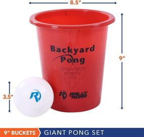 img 3 attached to 🍻 Rally and Roar Jumbo Tailgate Beer Pong Set: 12 Durable 9" Tall Cups, 2 Balls, Carry Bag - Ultimate Fun!