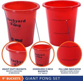 img 1 attached to 🍻 Rally and Roar Jumbo Tailgate Beer Pong Set: 12 Durable 9" Tall Cups, 2 Balls, Carry Bag - Ultimate Fun!