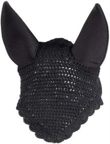 img 1 attached to 🐴 HORZE Supreme Silent Ear Net: Crochet Bonnet with Neoprene Ear Covers for Sensitive Horses - Sound Dampening and Fly Protection