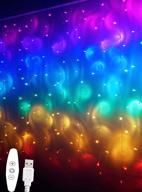 192 led rainbow fairy string curtain lights with dimmer switch - ideal for girls room, bedroom, kids room - unicorn décor, rainbow party birthday decoration логотип