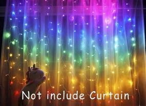 img 3 attached to 192 LED Rainbow Fairy String Curtain Lights with Dimmer Switch - Ideal for Girls Room, Bedroom, Kids Room - Unicorn Décor, Rainbow Party Birthday Decoration