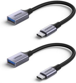 img 4 attached to UGREEN USB C to USB 3.0 Adapter 2 Pack Type C OTG Cable Thunderbolt 3 to USB Female Adapter OTG Cable Braided - Compatible for MacBook Pro/Air 2020 2018, iPad Pro 2020, Dell XPS, Galaxy Note20 Ultra, S20