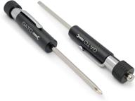 гаечный инструмент pocket screwdriver от gato tools: крестовой и шлицевый с плоским наконечником на магните | чёрный – компактный гаечный инструмент высокой производительности с встроенным магнитом. логотип