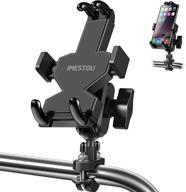 📱 enhanced imestou aluminium motorcycle phone mount: sturdy u-bolt handlebar holder for 7.2-inch large phones with 360° rotation and adjustable fit logo