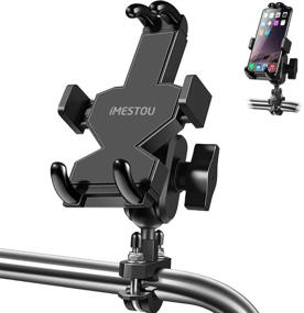 img 4 attached to 📱 Enhanced iMESTOU Aluminium Motorcycle Phone Mount: Sturdy U-Bolt Handlebar Holder for 7.2-inch Large Phones with 360° Rotation and Adjustable Fit