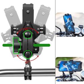 img 2 attached to 📱 Enhanced iMESTOU Aluminium Motorcycle Phone Mount: Sturdy U-Bolt Handlebar Holder for 7.2-inch Large Phones with 360° Rotation and Adjustable Fit