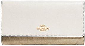 img 1 attached to Signature Leather Trifold Wallet Clutch