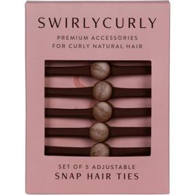 img 3 attached to 🏿 Snappee Snap Hair Ties for Thick, Natural, Curly Hair: No Slip, No Tension Pro Hair Tie - Strong Ponytail Holder (Brown)