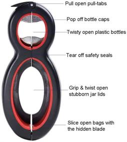 img 3 attached to 🔓 Maxracy Jar Opener Bottle Opener, Ergonomic Multifunctional Opener Set for Weak Hand, Elderly, Seniors, and Arthritis Sufferers: 5-in-1 White + 6-in-1 Red - Perfect for Opening a Variety of Seals & Lids