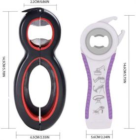 img 1 attached to 🔓 Maxracy Jar Opener Bottle Opener, Ergonomic Multifunctional Opener Set for Weak Hand, Elderly, Seniors, and Arthritis Sufferers: 5-in-1 White + 6-in-1 Red - Perfect for Opening a Variety of Seals & Lids