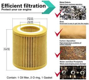 img 1 attached to 🔍 Масляный фильтр без металла HU816X для BMW X6 X5 128i 135i 325i 335i X1 X3 X4 Z4, E60 E70 E90 (Номер детали 11427541827 11427953129)
