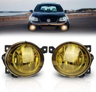 🚘 премиум-желтые противотуманные фары для volkswagen gti / jetta 2006-2010, замена противотуманных фар - 1 пара логотип