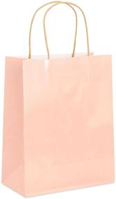 img 2 attached to 🎀 Premium Pink Gift Bags with Handles: Ideal for Weddings, Goodies, Birthdays, Baby Showers - 8x10 In, 24 Pack