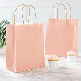 img 3 attached to 🎀 Premium Pink Gift Bags with Handles: Ideal for Weddings, Goodies, Birthdays, Baby Showers - 8x10 In, 24 Pack