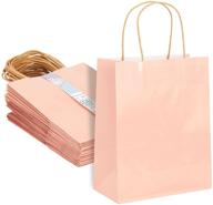 🎀 premium pink gift bags with handles: ideal for weddings, goodies, birthdays, baby showers - 8x10 in, 24 pack logo