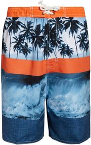 img 2 attached to 🩳 Stylish Quad Seven Printed Trunks: Trendy Swimwear for Black Boys