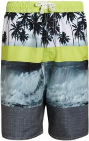 img 3 attached to 🩳 Stylish Quad Seven Printed Trunks: Trendy Swimwear for Black Boys