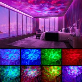 img 3 attached to Fire Galaxy Projector - Night Light Star Projector for Bedroom 🌌 with Ocean Wave Projection, Kids White Noise Music, Bluetooth Connectivity - Starlight Projector