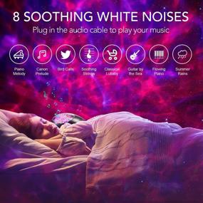 img 2 attached to Fire Galaxy Projector - Night Light Star Projector for Bedroom 🌌 with Ocean Wave Projection, Kids White Noise Music, Bluetooth Connectivity - Starlight Projector