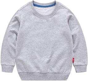img 4 attached to Ding Dong Toddler Crewneck Sweatershirt Pullover（Navy Boys' Clothing