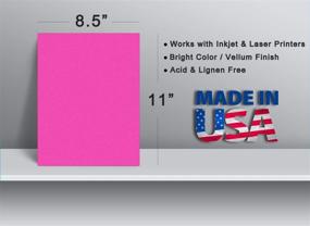 img 3 attached to 📄 Premium 65lb Cover Cardstock Paper in Bright Pink - 8.5 x 11 inch - Pack of 25 Sheets