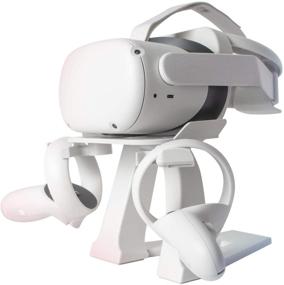 img 3 attached to 🔧 Удобная подставка для VR-очков и держатель контроллера для Oculus Quest 2 — станция крепления для VR-очков Oculus Quest, Valve Index и HTC Vive (белая)