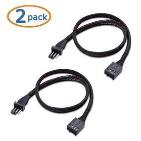 img 3 attached to 💨 Комплект кабелей удлинителей вентилятора Cable Matters 2-Pack PWM 4 Pin - 12 дюймов: улучшите производительность охлаждения вашего ПК!