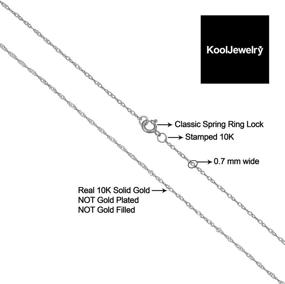 img 3 attached to Колье на цепочке из белого золота 10 карат от Kooljewelry - доступно в размерах 0,7 мм, 1 мм, 1,4 мм и 1,7 мм.