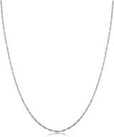 10k white gold singapore chain necklace by kooljewelry - available in 0.7 mm, 1 mm, 1.4 mm, and 1.7 mm sizes logo