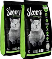 🐾 skoon all-natural cat litter – lightweight, non-clumping, eco-friendly - effective odor control & liquid absorption (2 bags) logo