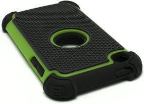 img 3 attached to Green & Black Bastex Hybrid Armor Case for Apple iPod Touch 4, 4th Generation - Enhanced SEO