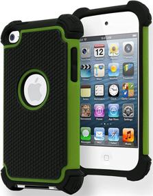 img 4 attached to Green & Black Bastex Hybrid Armor Case for Apple iPod Touch 4, 4th Generation - Enhanced SEO